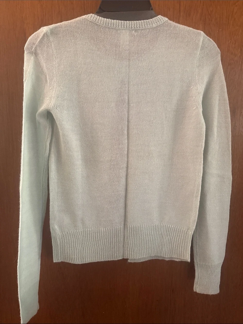 J. Crew Light Mint Crewneck Button Cardigan